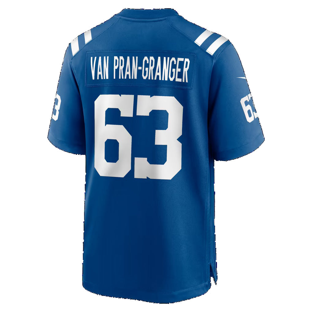 IN.Colts #63 Sedrick Van Pran-Granger Royal Team Game Football jersey Fotopoulosg