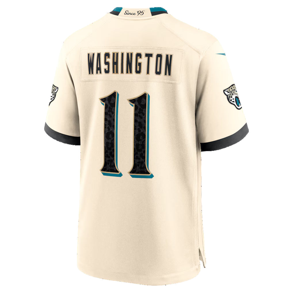 J.Jaguars #11 Parker Washington Natural 2026 Rivalries Collection Game Jersey Fotopoulosg