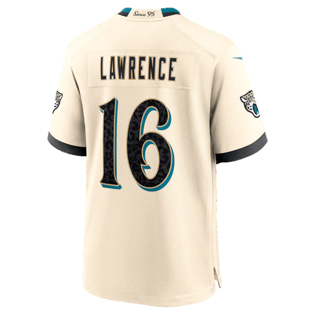 J.Jaguars #16 Trevor Lawrence Natural 2026 Rivalries Collection Game Jersey Fotopoulosg