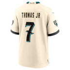 J.Jaguars #7 Brian Thomas Jr. Natural 2026 Rivalries Collection Game Jersey Fotopoulosg