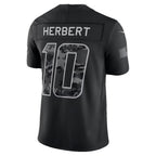 LA.Chargers #10 Justin Herbert Black 2026 Salute to Service Stitched Limited Football jersey Fotopoulosg