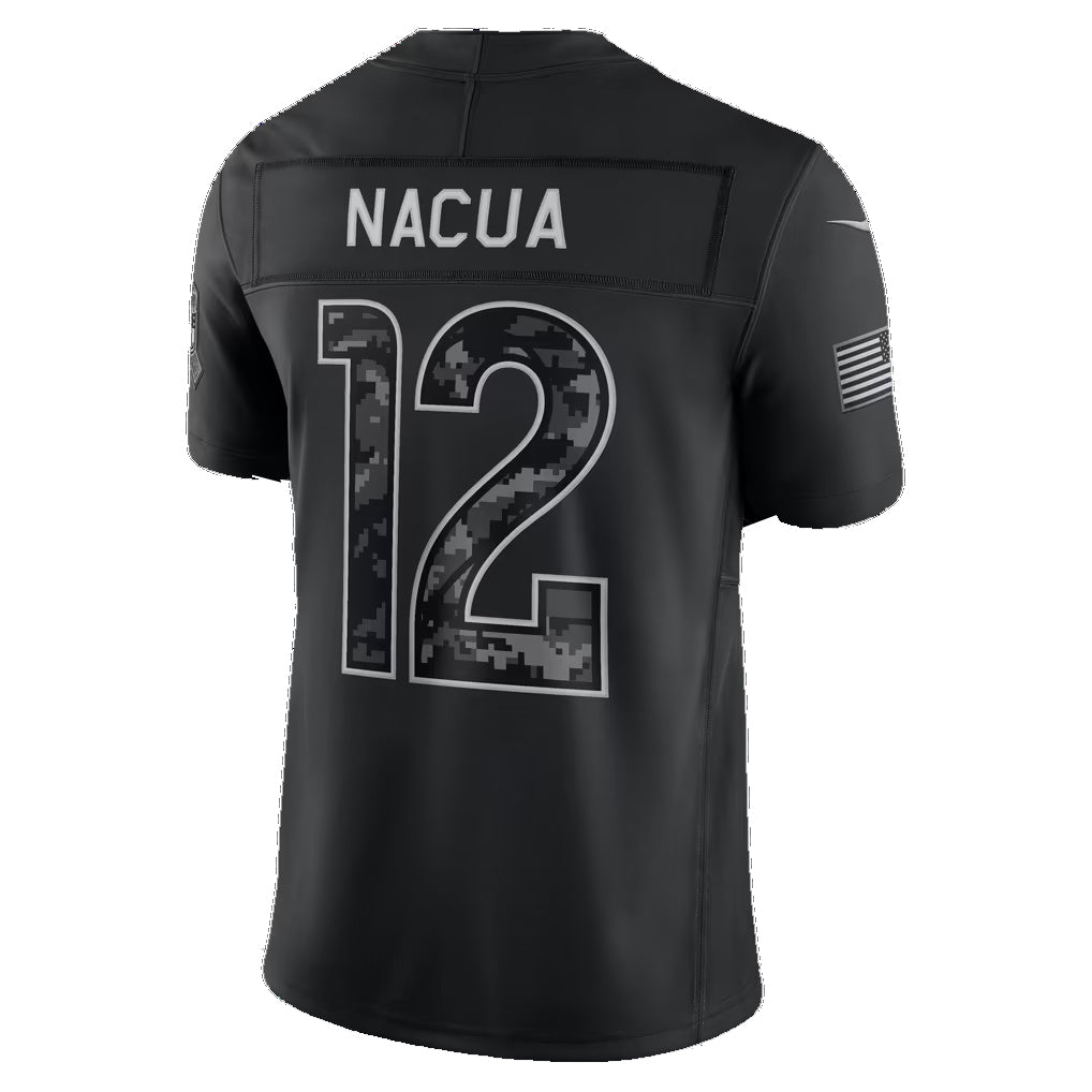 LA.Rams #12 Puka Nacua Black 2026 Salute to Service Stitched Limited Football jersey Fotopoulosg