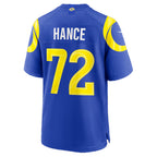 LA.Rams #72 Blake Hance Royal Team Game Jersey Fotopoulosg