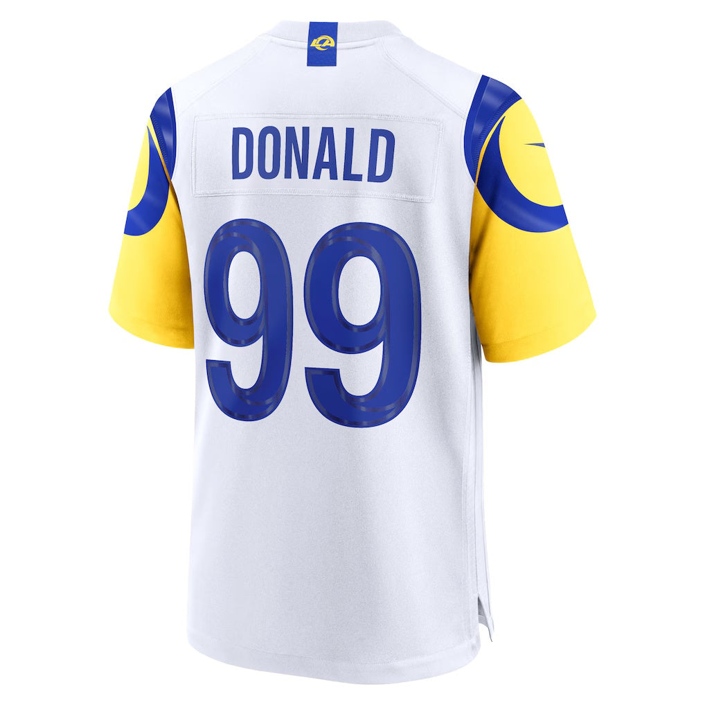 LA.Rams #99 Aaron Donald White Game Jersey Fotopoulosg