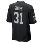 LV.Raiders #31 Treydan Stukes Black Team Game Football jersey Fotopoulosg