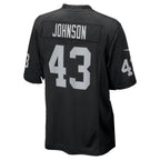 LV.Raiders #43 Dalton Johnson Black Team Game Football jersey Fotopoulosg