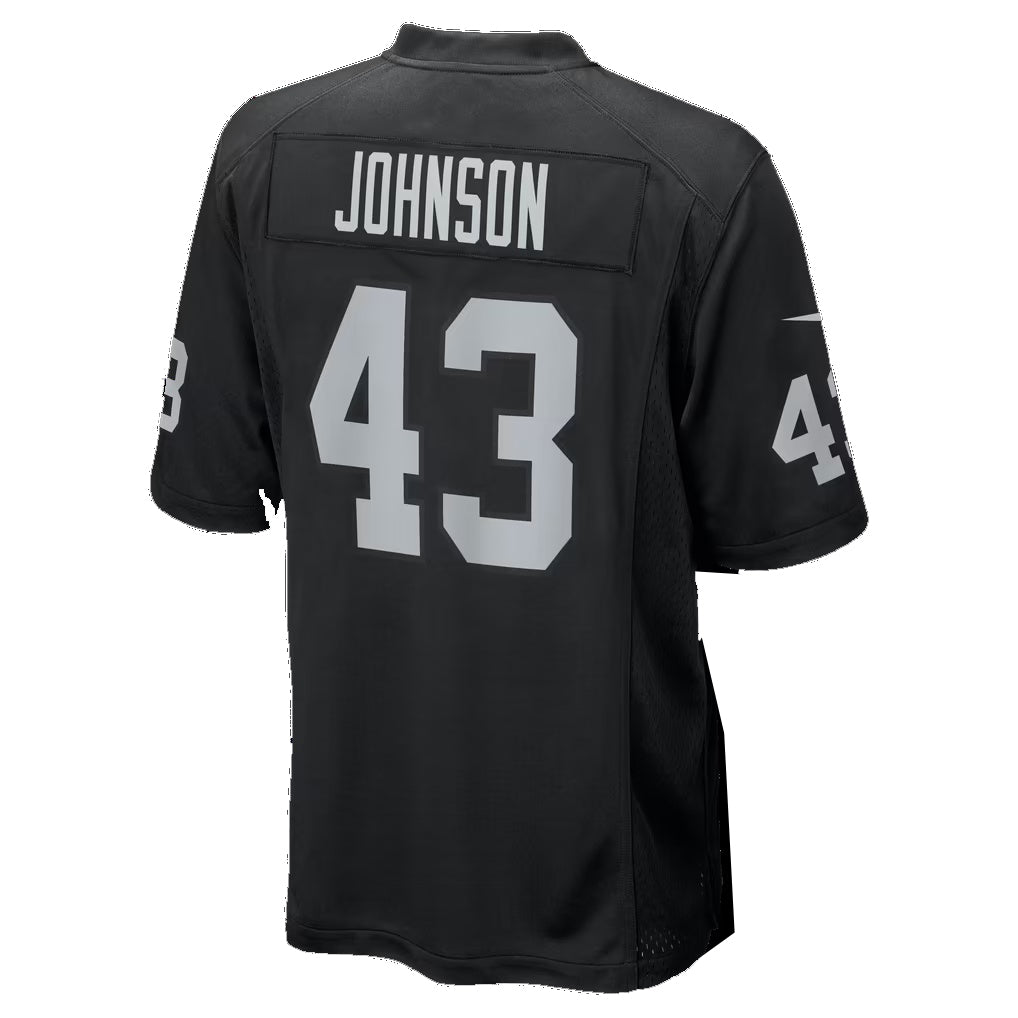 LV.Raiders #43 Dalton Johnson Black Team Game Football jersey Fotopoulosg