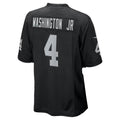 LV.Raiders #4 Mike Washington Jr. Black Team Game Football jersey Fotopoulosg