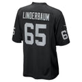 LV.Raiders #65 Tyler Linderbaum Black Team Game Football jersey Fotopoulosg