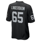 LV.Raiders #65 Tyler Linderbaum Black Team Game Football jersey Fotopoulosg