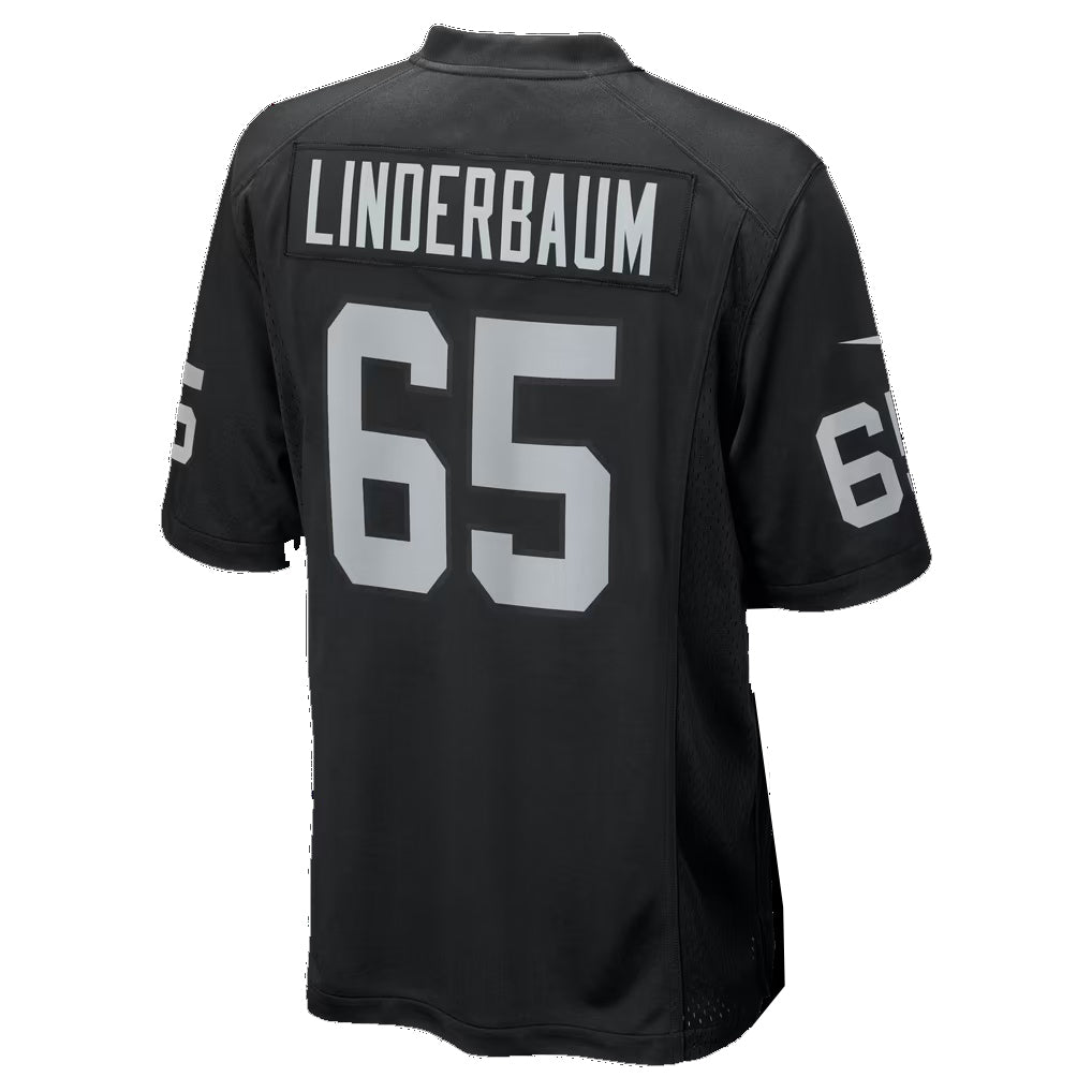 LV.Raiders #65 Tyler Linderbaum Black Team Game Football jersey Fotopoulosg