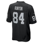 LV.Raiders #84 Carter Runyon Black Team Game Football jersey Fotopoulosg