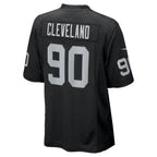 LV.Raiders #90 Brandon Cleveland Black Fotopoulosg Team Game Jersey