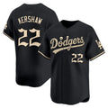 Los Angeles Dodgers #22 Clayton Kershaw Black 'Halloween Mummy Edition' Premier Limited jersey Fotopoulosg - Stitched Baseball jersey Fotopoulosg