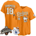 Los Angeles Dodgers #18 Yoshinobu Yamamoto Orange Fotopoulosg Halloween 2026 Vapor V2 Stitched Jersey