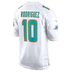 M.Dolphins #10 Jacob Rodriguez White Game Football jersey Fotopoulosg