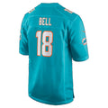 M.Dolphins #18 Chris Bell Aqua Game Football jersey Fotopoulosg
