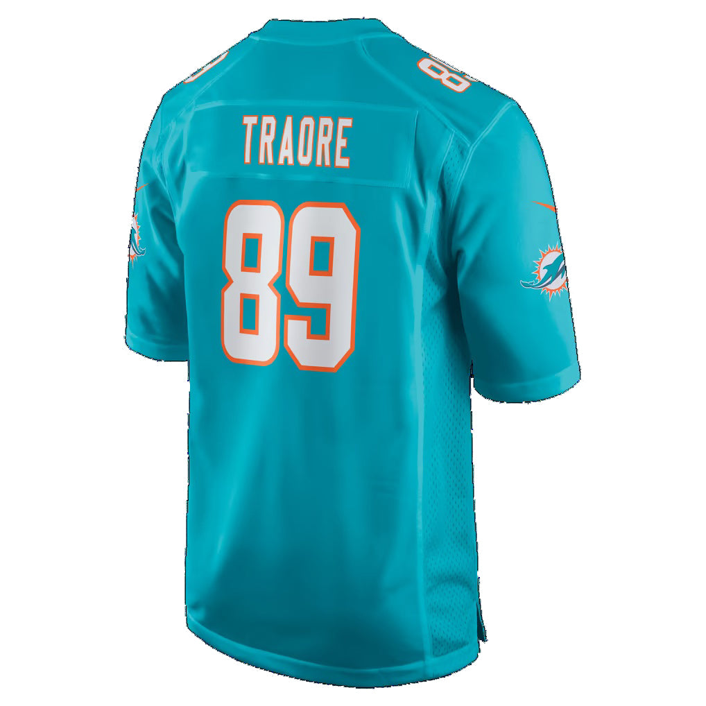 M.Dolphins #89 Seydou Traore Aqua Team Game Football jersey Fotopoulosg