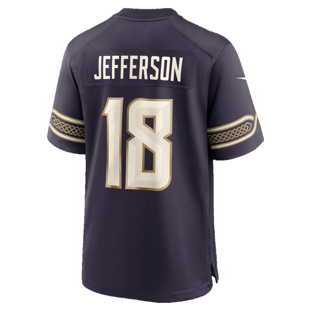 MN.Vikings #18 Justin Jefferson Purple 2026 Rivalries Collection Game Jersey Fotopoulosg
