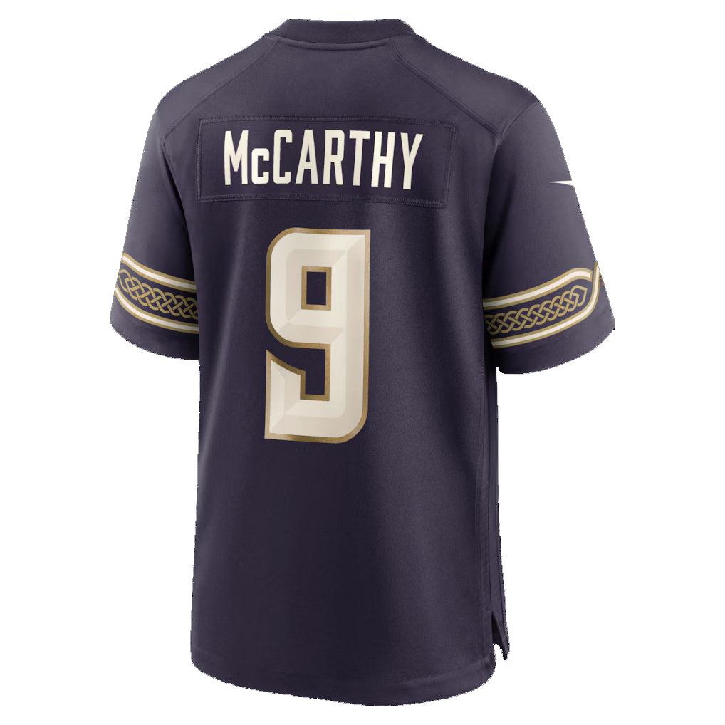 MN.Vikings #9 J.J McCarthy Purple 2026 Rivalries Collection Game Jersey Fotopoulosg
