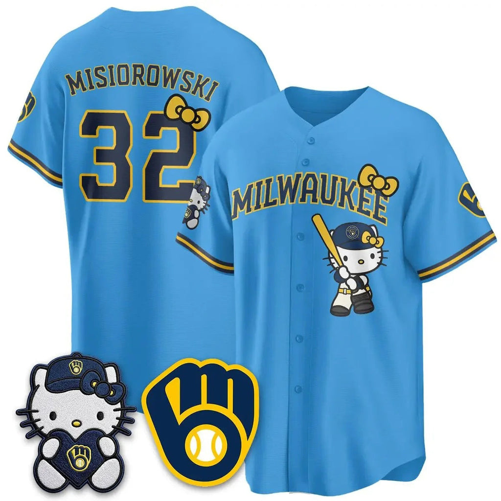 Milwaukee Brewers #32 Jacob Misiorowski Blue Fotopoulosg Meow KT Night Vapor Limited All Stitched Jersey