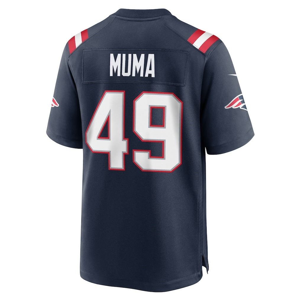 NE.Patriots #49 Chad Muma Navy Team Game Jersey Fotopoulosg