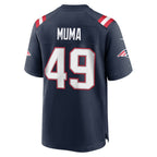 NE.Patriots #49 Chad Muma Navy Team Game Jersey Fotopoulosg