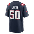 NE.Patriots #50 Gabe Jacas Navy Team Game Football jersey Fotopoulosg
