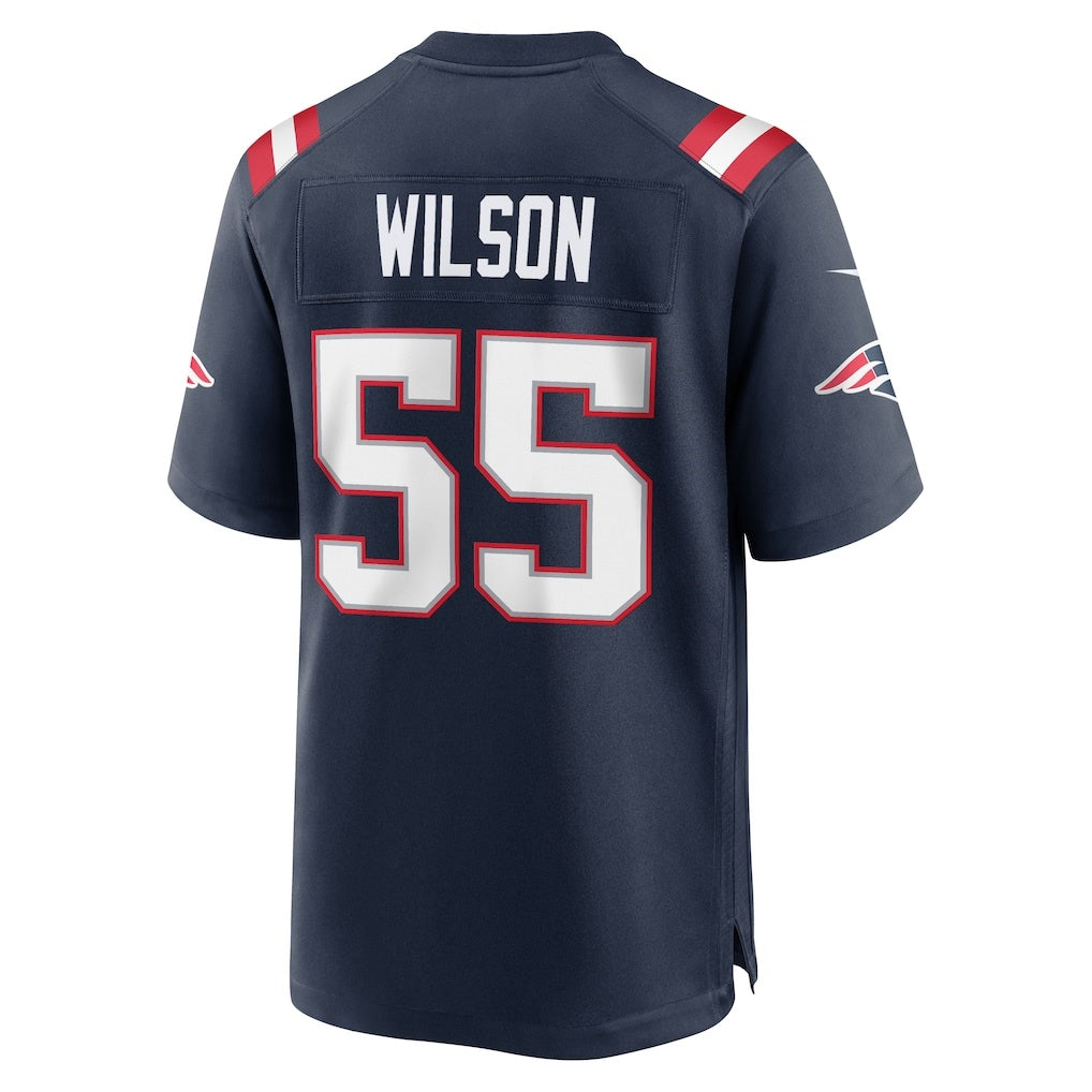 NE.Patriots #55 Jared Wilson Navy Team Game Jersey Fotopoulosg