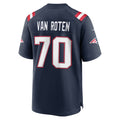 NE.Patriots #70 Greg Van Roten Navy Team Game Jersey Fotopoulosg