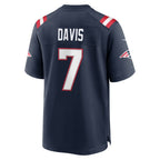 NE.Patriots #7 Carlton Davis Navy Team Game Jersey Fotopoulosg