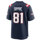 NE.Patriots #81 CJ Dippre Navy Team Game Jersey Fotopoulosg
