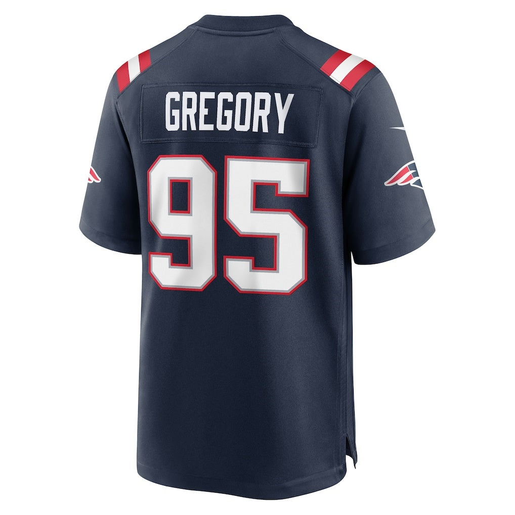 NE.Patriots #95 Eric Gregory Navy Team Game Jersey Fotopoulosg