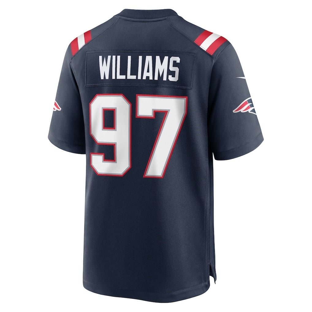 NE.Patriots #97 Milton Williams Navy Team Game Jersey Fotopoulosg