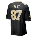 NO.Saints #87 Noah Fant Black Team Game Football jersey Fotopoulosg