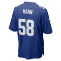 NY.Giants #58 Ben Mann Royal Team Game Football jersey Fotopoulosg