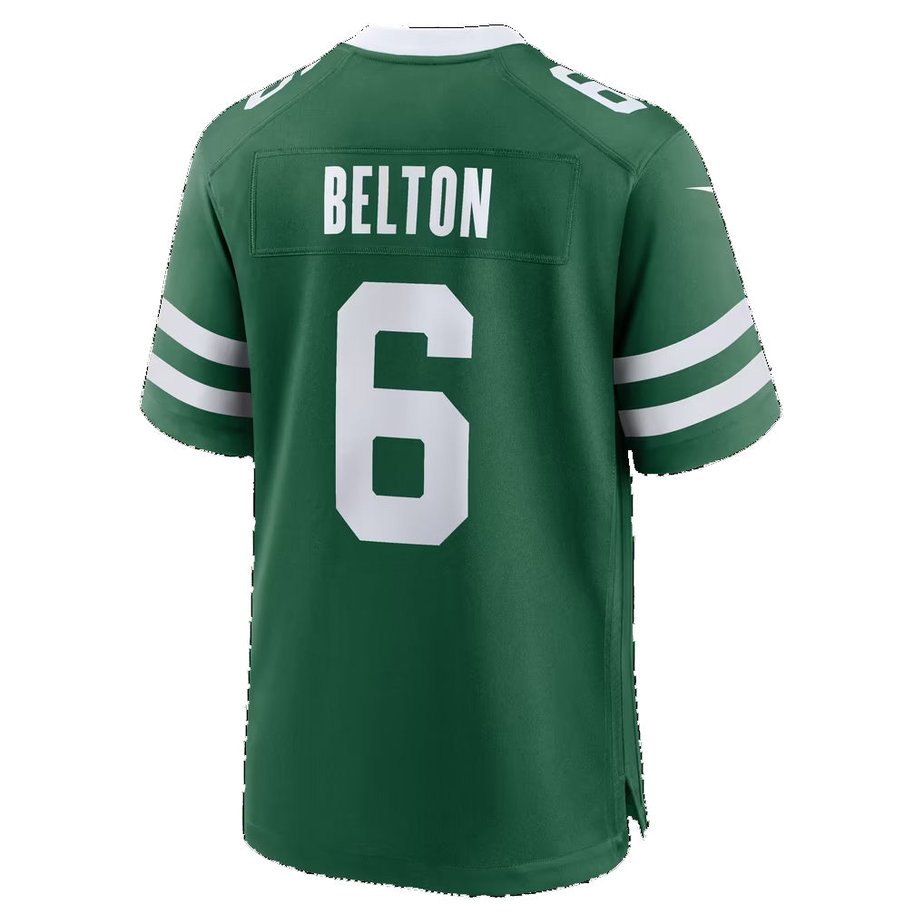 NY.Jets #6 Dane Belton Legacy Green Team Game Football jersey Fotopoulosg
