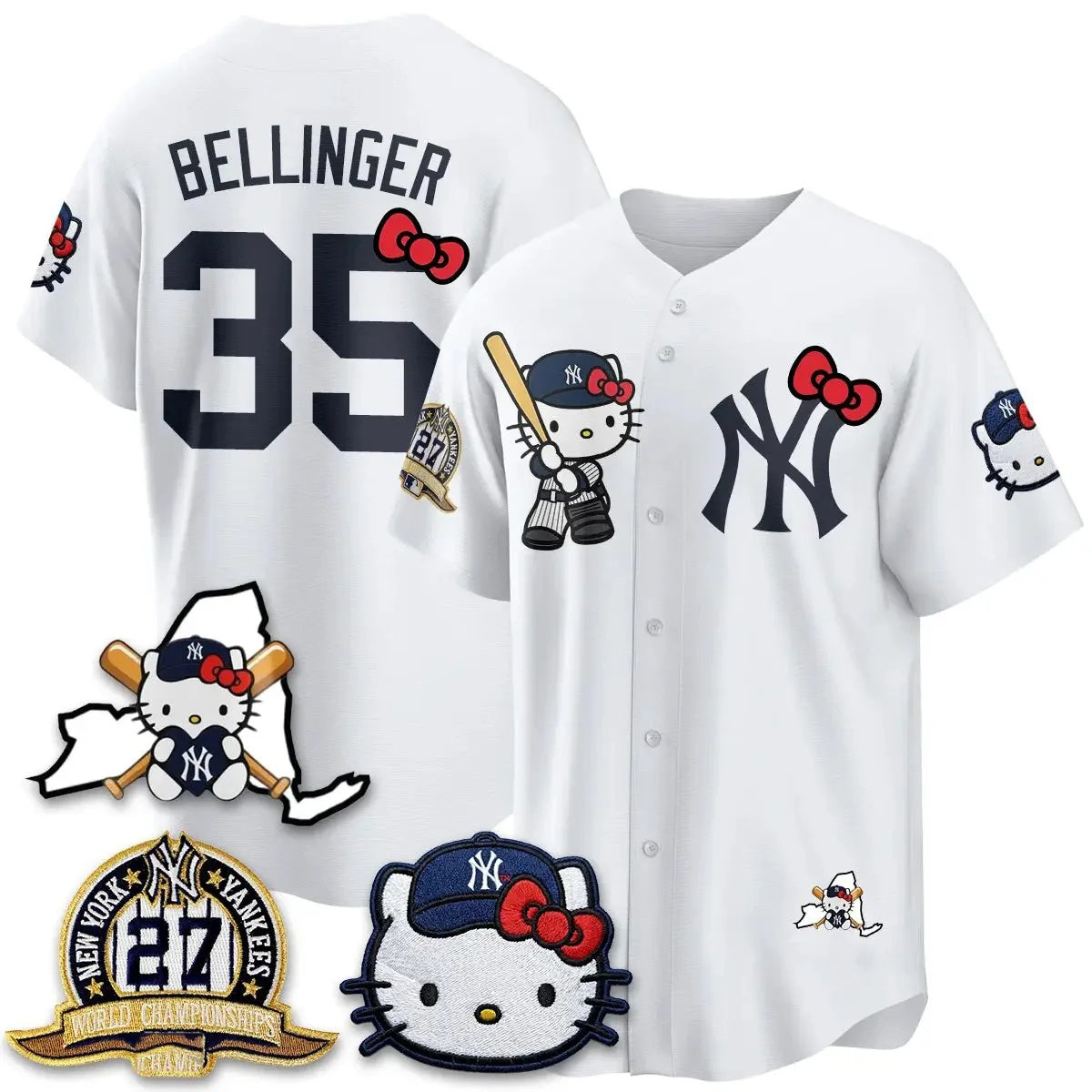 New York Yankees #35 Cody Bellinger White Fotopoulosg Meow KT 2026 Vapor Limited All Stitched Jersey