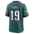 P.Eagles #19 Elijah Moore Midnight Green Team Game Football jersey Fotopoulosg