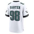 P.Eagles #98 Jalen Carter White Game Jersey Fotopoulosg