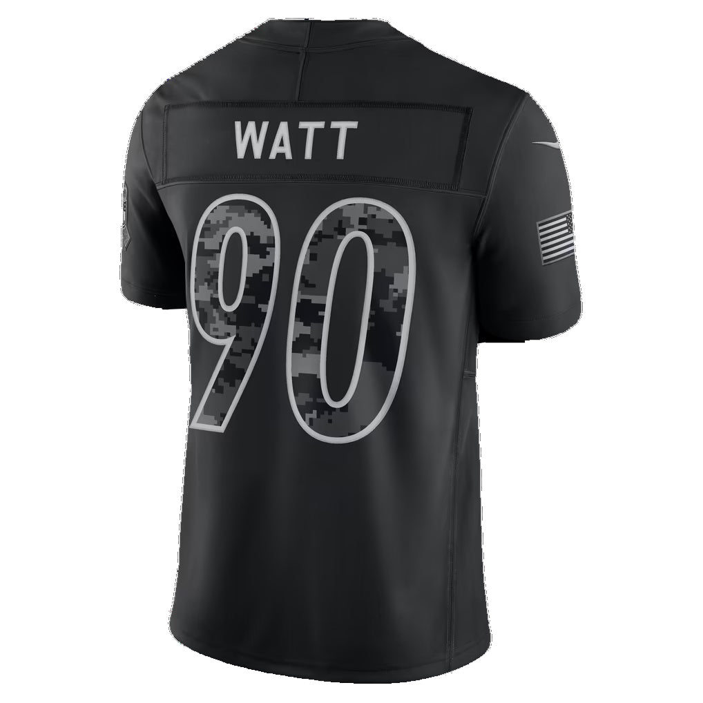 P.Steelers #90 T.J. Watt Black 2026 Salute to Service Stitched Limited Football jersey Fotopoulosg