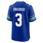 S.Seahawks #3 Nick Emmanwori Royal Alternate Game Player Football jersey Fotopoulosg