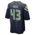 S.Seahawks #43 Maxen Hook College Navy Team Game Jersey Fotopoulosg