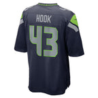 S.Seahawks #43 Maxen Hook College Navy Team Game Jersey Fotopoulosg