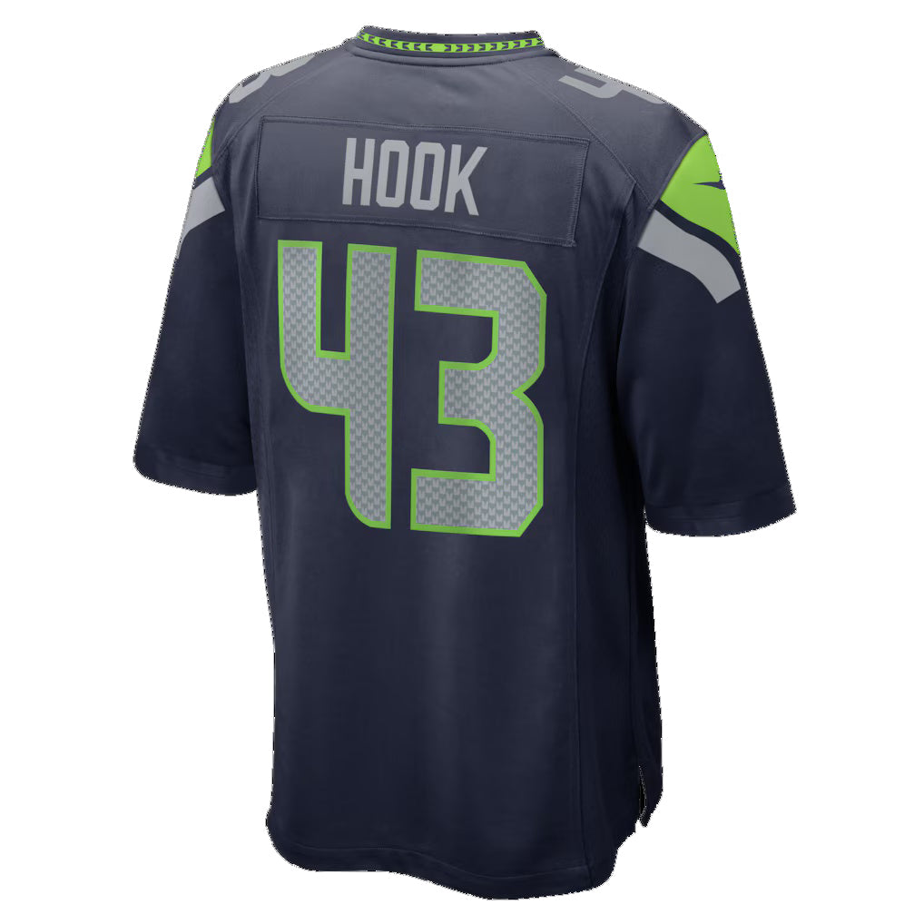 S.Seahawks #43 Maxen Hook College Navy Team Game Jersey Fotopoulosg