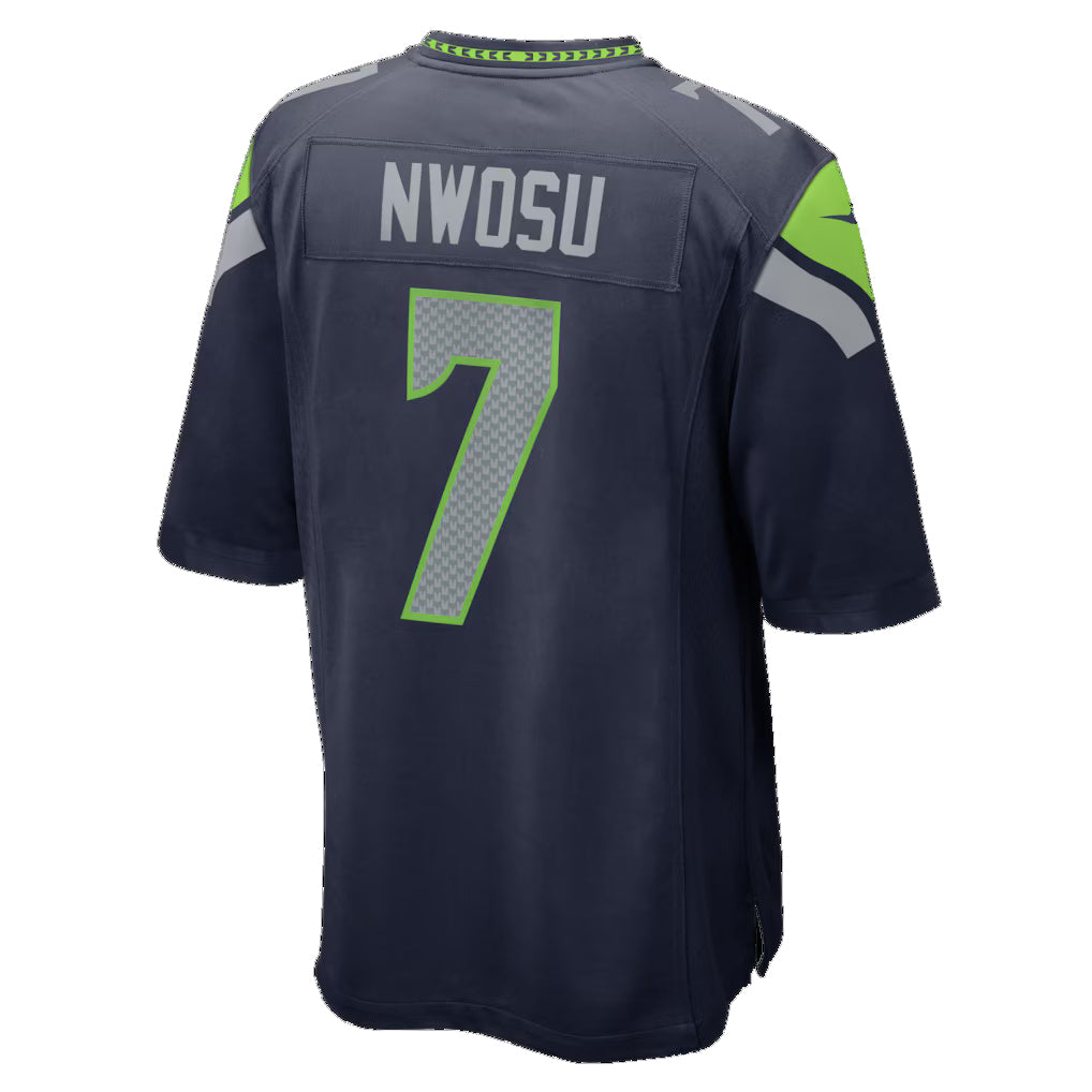 S.Seahawks #7 Uchenna Nwosu College Navy Team Game Jersey Fotopoulosg