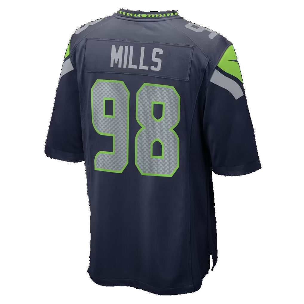 S.Seahawks #98 Rylie Mills College Navy Team Game Football jersey Fotopoulosg