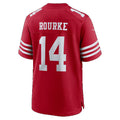 SF.49ers #14 Kurtis Rourke Scarlet Team Game Football jersey Fotopoulosg