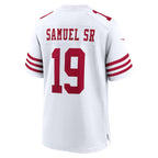 SF.49ers #19 Deebo Samuel Sr White Game Jersey Fotopoulosg