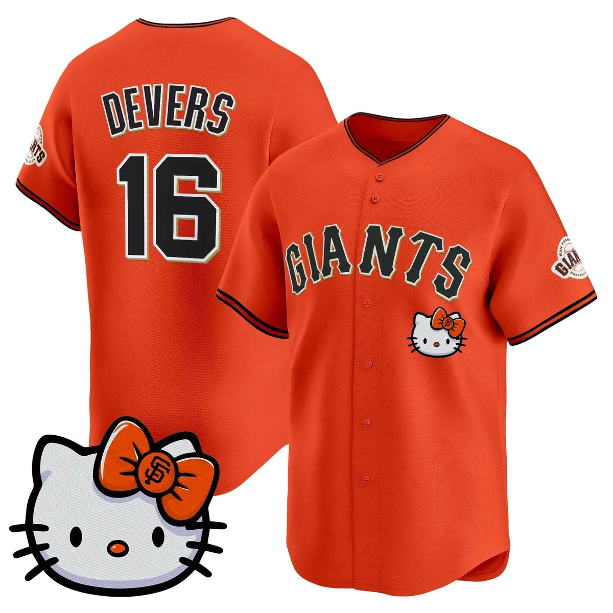 San Francisco Giant #16 Rafael Devers Orange Fotopoulosg Meow KT Vapor Premier Limited All Stitched Jersey